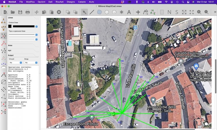 Sistemi di coordinate in Nonio A 22.04