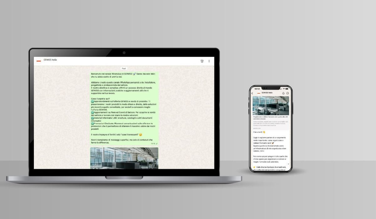 GEWISS attiva il canale ufficiale WHATSAPP 