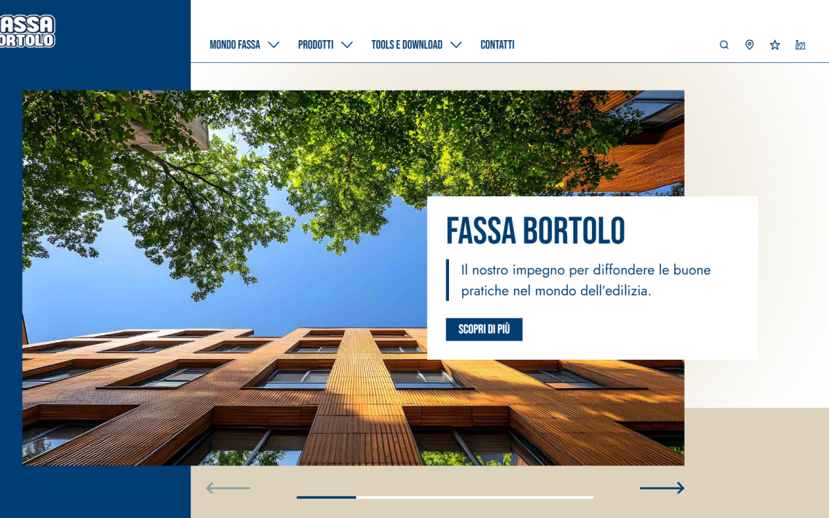 Nuovo sito e immagine coordinata per Fassa Bortolo